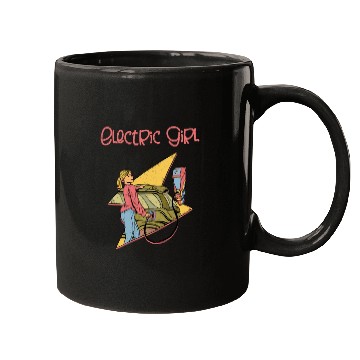 Discover Electric Girl EV Driver Electric Vehicle Mugs