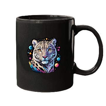 Discover Cosmic Leopard Portrait in Space Mugs