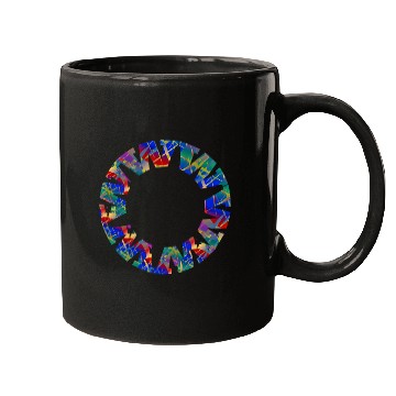 Discover English-W alphabet black font letters Mugs
