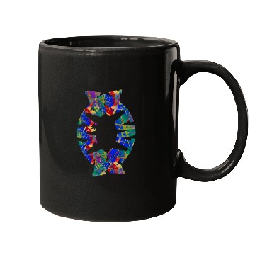 Discover English-W alphabet black font letters Mugs