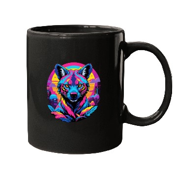 Discover Neon Wild - Urban Hyena Portrait Mugs