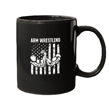 Discover Arm Wrestler Armwrestling Arm Wrestling US Flag Mugs
