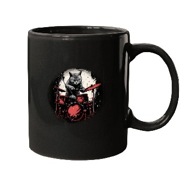 Discover Paws and Percussion Cat Drummer,cats lovers Mugs