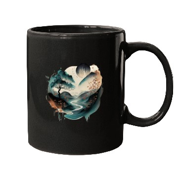 Discover tree and a river Mugs