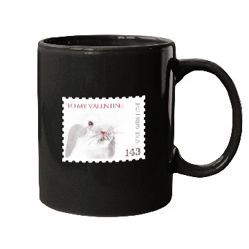 Discover Valentine's day love letter stamp with bunny Mugs