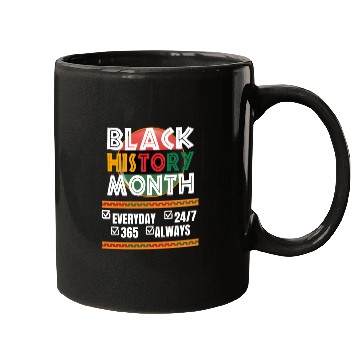 Discover Celebrating Black History Daily 24/7. Mugs