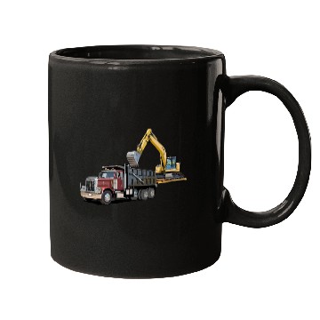 Discover Dump Truck and Excavator Mugs