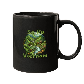 Discover Pa Vietnam: Green Rice Terraces Mugs