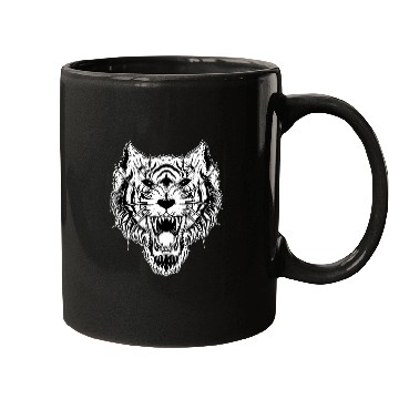 Discover Angry Dark Tiger Mugs
