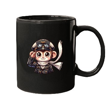 Discover Cute Monkey Pilot Mugs