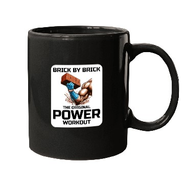 Discover Bricklayer Bricklaying Humor Power Workout Funny Mugs