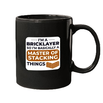 Discover Master of Stacking Humorous Bricklayer Brick Mason Mugs