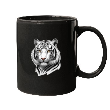 Discover Siberian Stare - Monochrome Tiger Essence Mugs