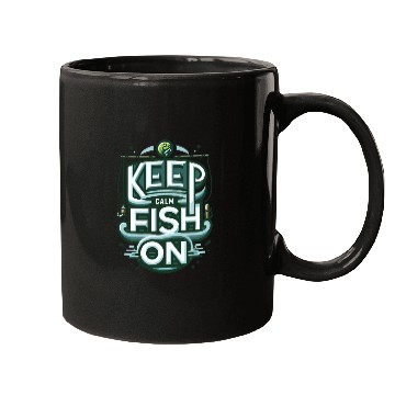 Discover Relaxing 'Keep Calm and Fish On' Angler Design Mugs