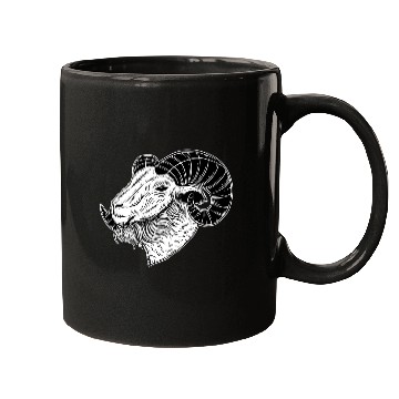Discover Baphomet Goat Devil Horn Head Mugs