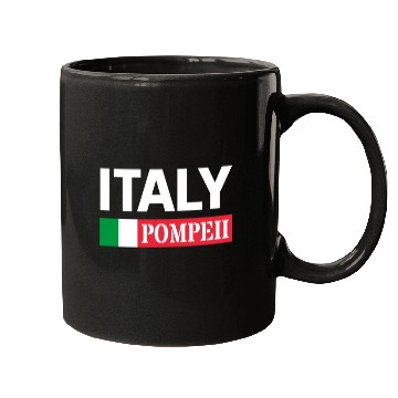 Discover Italy Flag Pompeii Conservation Volcanic Eruption Mugs
