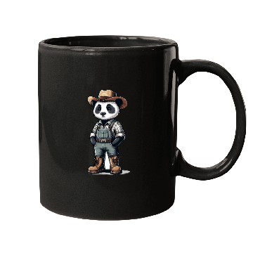 Discover Cute Panda Farmer Mugs