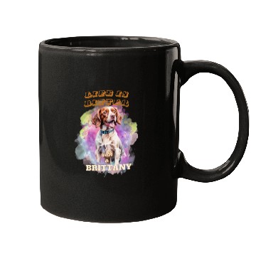 Discover Surrealism Starry Night Brittany Spaniel Dog Mugs