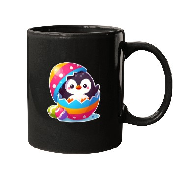 Discover Penguin hatches from colorful Easter egg Mugs