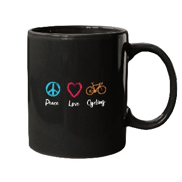 Discover Peace Love Cycling Mugs