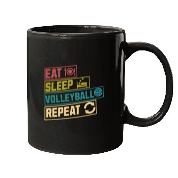 Discover Eat sleep volleyball repeat hobby Mugs