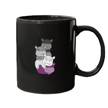 Discover Asexual Flag Pride Lgbtq Cute Hippo Bunch Mugs
