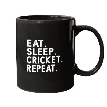 Discover Eat Sleep Cricket Repeat Funny Cricket Sport Game Mugs
