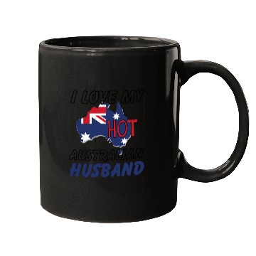Discover I Love My Hot Australian Husband Wife Mugs