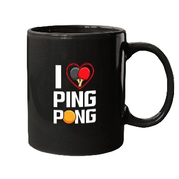Discover I Love Ping Pong Paddle Racket Sports Table Tennis Mugs