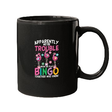 Discover Bingo Game Night Flamingo Mugs