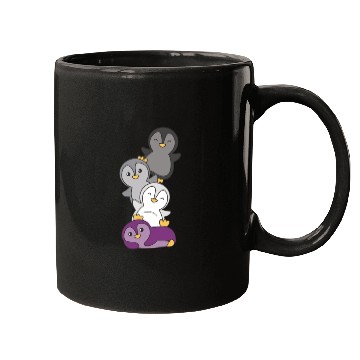 Discover Asexual Flag Pride Lgbtq Cute Penguin Bunch Mugs