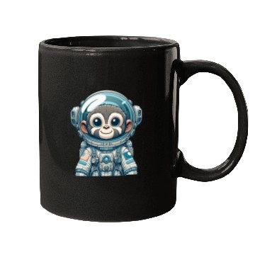 Discover Cute Monkey Astronaut Mugs