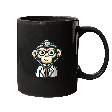 Discover Cute Monkey Doctor Mugs