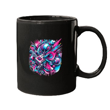 Discover Neon Gamer's Paradise Mugs