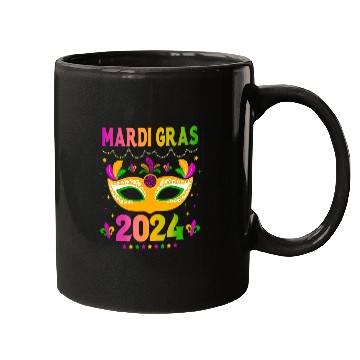 Discover Mardi Gras 2024 Funny Mardi Gras Mask Costume Mugs