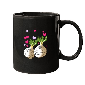 Discover Turnip Love Hearts Valentine's Day Mugs