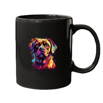 Discover Watercolor Colorful Puggle Mugs