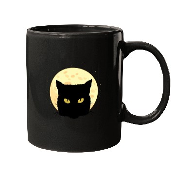 Discover Cat Full Moon Cat Owner Gift Mugs