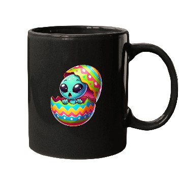 Discover Colorful Alien Easter Egg Hatch Design Mugs
