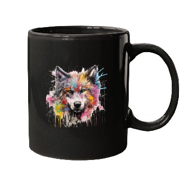 Discover Grafitti Wolf Mugs