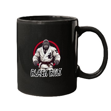 Discover Martial Arts Gorilla BJJ Fighter Jiu-Jitsu Mugs