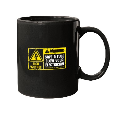 Discover Lineman Retro Vintage Electrician Save A Fuse Mugs