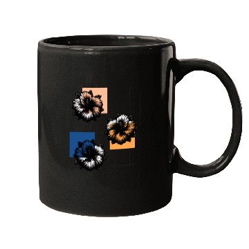 Discover Abstract Risograph hibiscus Mugs