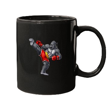 Discover Gorilla Muay Thai Fighter Mugs
