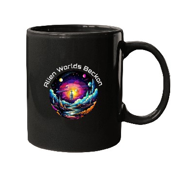 Discover Alien Worlds Beckon Mugs