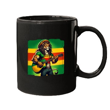 Discover Jamaica lion reggae music Mugs