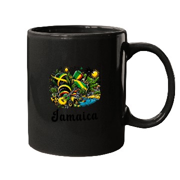 Discover Jamaica Caribbean flag design Mugs
