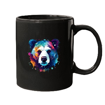 Discover Cool Colorful Galaxy Bear Mugs