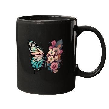 Discover Metamorphora Butterfly Nature Flowers Branches Mugs