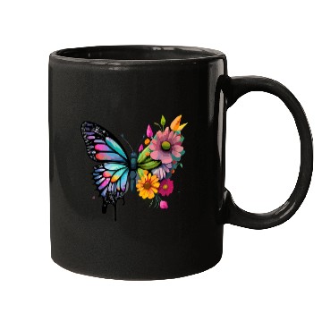 Discover Metamorphora Butterfly Nature Flowers Branches Mugs